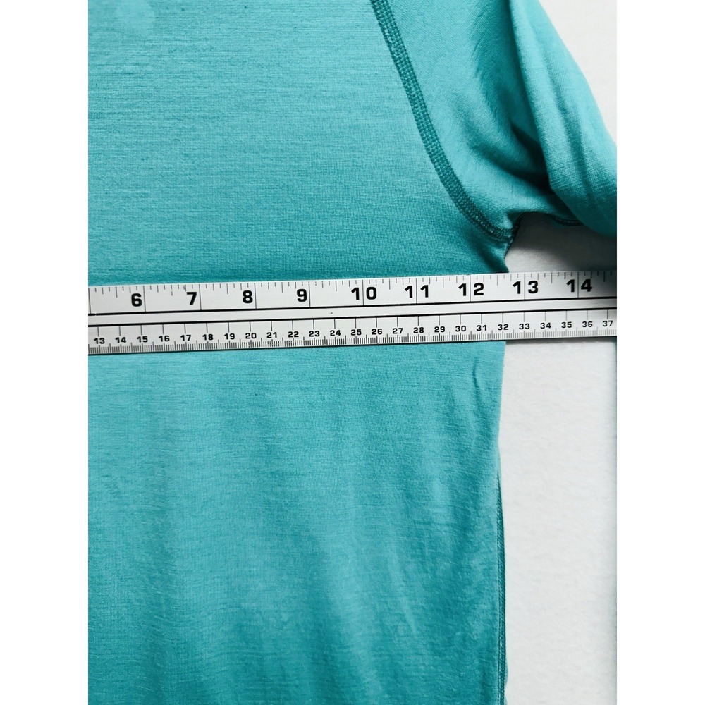IKSPLOR Base Layer Top Kid's Sz 6-7 100% Merino Wool Teal Thumbhole Ski Winter - Picture 7 of 9